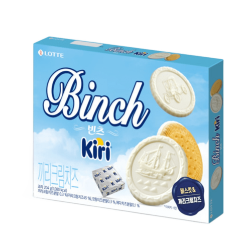 빈츠 끼리크림치즈 204g x 3곽, 3개