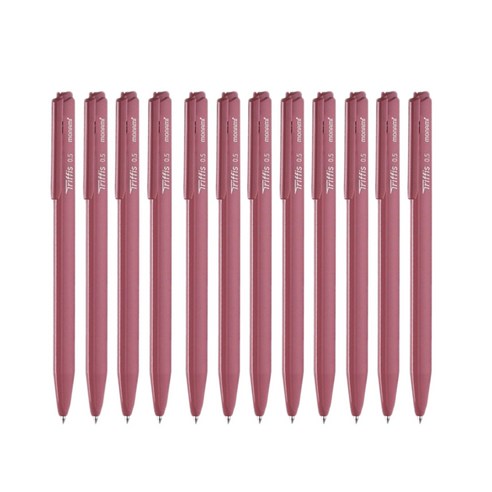 모나미 트리피스 유성볼펜 0.5 0.7 1.0mm 1타 12자루 삼각볼펜 휴대 용이, 12개, 0.5mm 레드