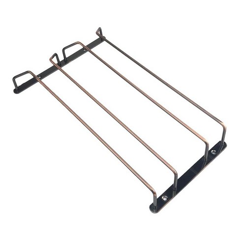 바 주방 용 캐비닛 스템웨어 보관 걸이 홀더 아래 와인 글라스 랙 주최자, 더블 행, 34cm 너비, 금속 와이어
