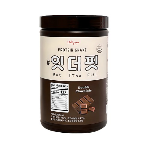 델리스푼 단백질 쉐이크 잇더핏 대용량 520g (더블초코맛), 1개