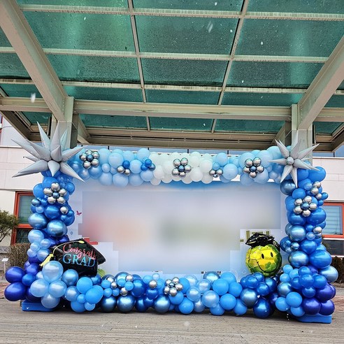 블루사각포토존장식