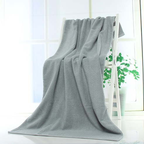 DFMEI 목욕타월 순면 물수염 흡수 기프트타월, 멜란지그레이, 70*140cm