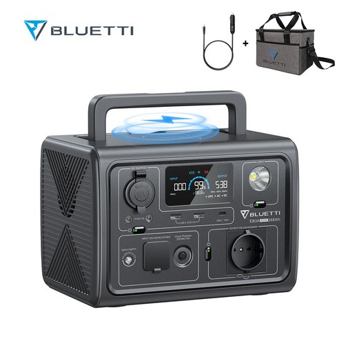 파워뱅크  BLUETTI 블루에티 EB3A파워뱅크 600W 268Wh 캠핑용 휴대용 태양광 고속충전 대용량 보조배터리 앱 컨트롤 UPS모드 차량용충전케이블포함, EB3A