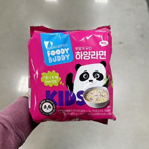 푸디버디 푸디버디 하양라면 80g x 4개입 x 1개, 4개