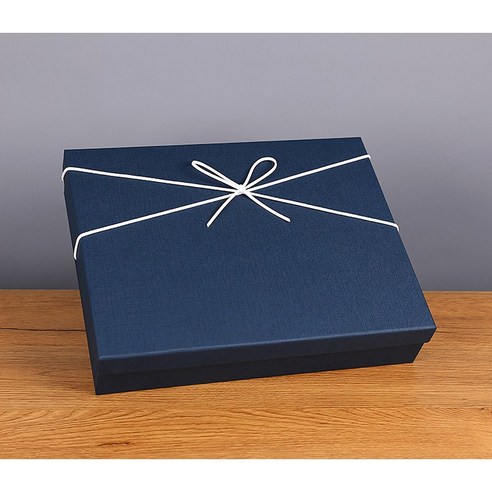 KORELAN 직사각형 선물 박스 빈 박스 생일 큰 선물 박스 정교하고 심플한 포장 박스 파란색 선물 박스, 스몰 사이즈 23*15*4, 남색 뚜껑 남색 바탕