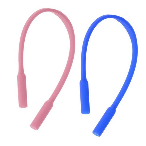 실리콘 선글라스 2개 팩 스포츠 랜드야드 로프 스트랩 코드 홀더 리테이너 핑크/블루 16.7 cm