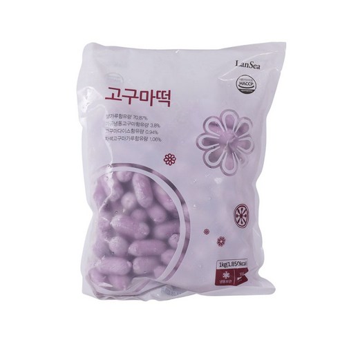 랜시 냉동 고구마떡볶이떡 1kg 집들이선물, 5개