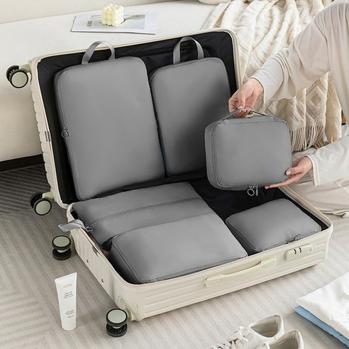 여행 필수품을 정리하고 공간을 절약하는 리베이라의 튼튼하고 편리한 압축 파우치