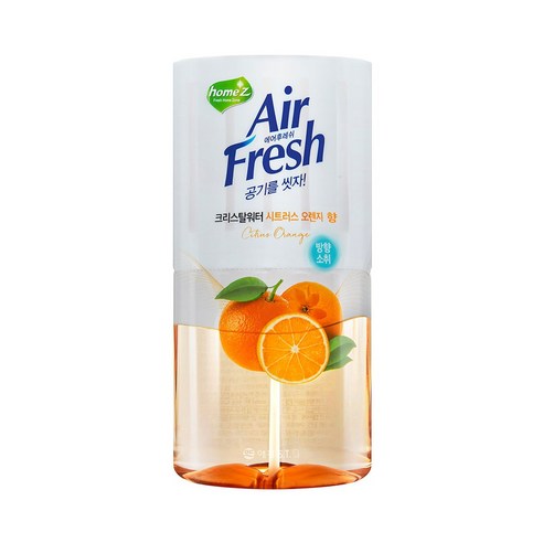 홈즈 에어후레쉬 크리스탈워터 방향제 본품 시트러스오렌지, 400ml, 4개, 과일/트로피칼향