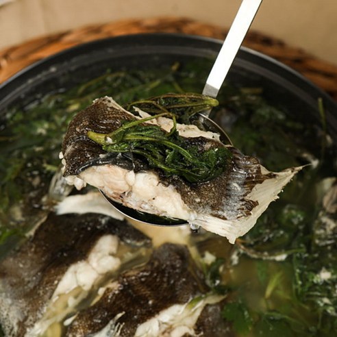 [할미푸드] 강진 산지직송 자연산 도다리쑥국 세트 (도다리 1kg 2~3미+쑥 50g), 상세 설명 참조