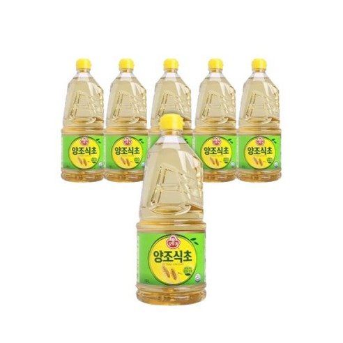 오뚜기 양조식초 1.5L x 6개(1박스) 대용량 업소용 한식 숙성 소스 절임음식 식자재 발효음식 발효식초, 6개