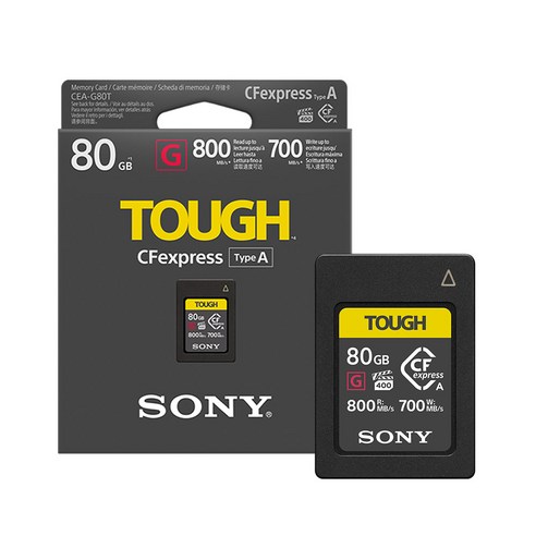 소니 CFexpress TOUGH Type A 메모리 카드 CEA-G80T, 80GB