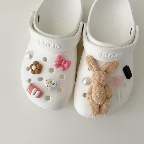 토끼 인형 아기자기 파츠 세트 9p 신발 장식 오르마노
