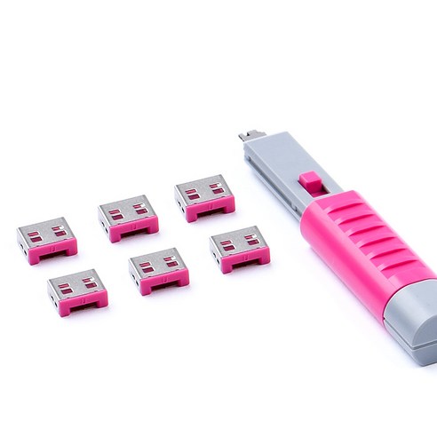 스마트키퍼 USB 포트락 6p + 키 핑크 UL03PK 스마트키퍼 USB 포트락 6p + 키 핑크 UL03PK