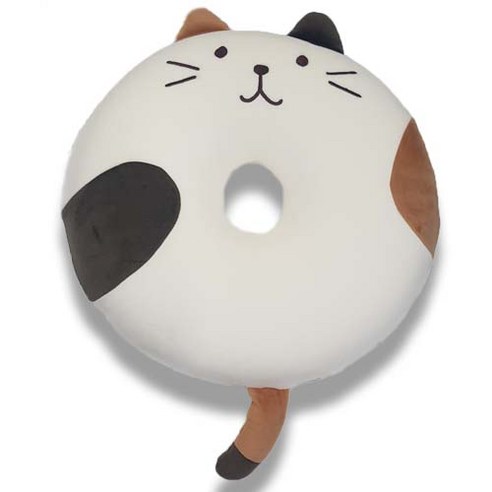 부끄부끄냥이 도넛방석, 그레이, 1개