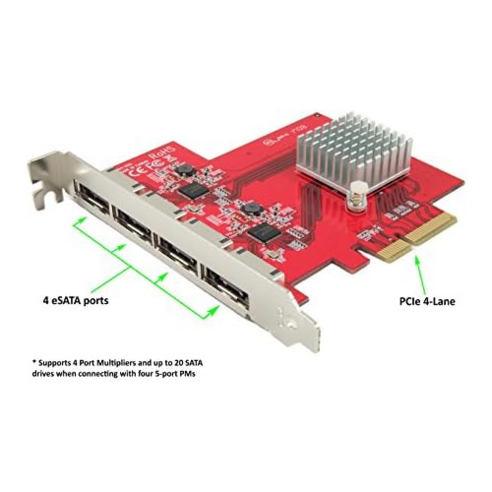 Ableconn PEX-SA134 4-Port purchases eSATA III 6Gbps PCI Express Four Lanes Adapter Card