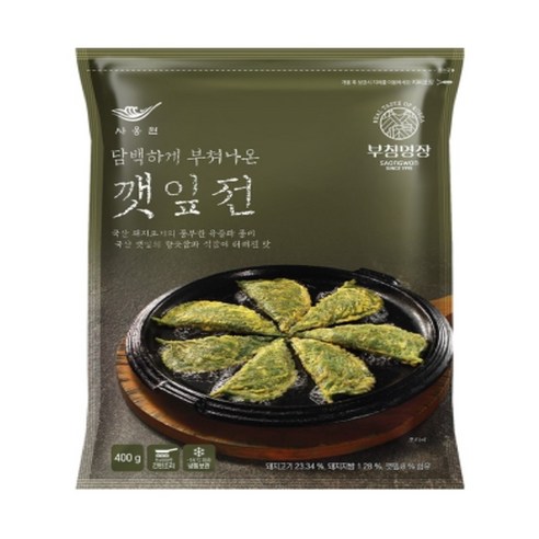 사옹원 부침명장 깻잎전  400g X 10개