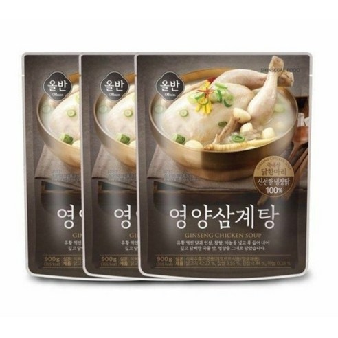 올반 영양삼계탕 900g, 4개