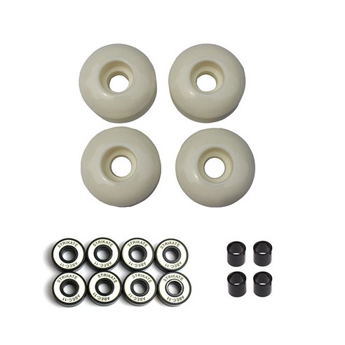 Retemporel 4 개/대 스케이트 보드 롱 휠 52mm SHR102A 로드 액션 모션 8개 베어링 4개 스페이서(B), 검정