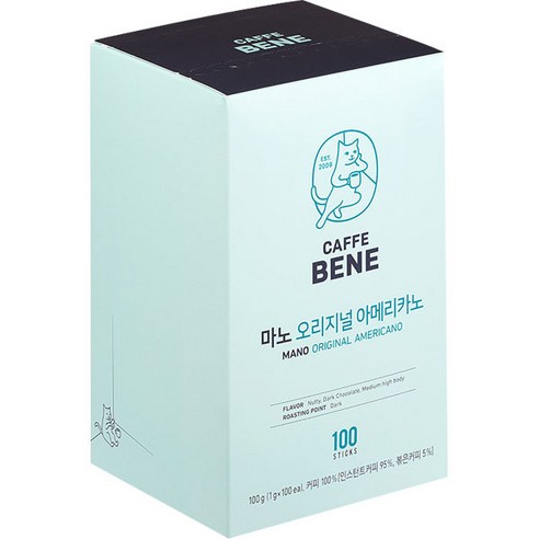 카페베네 마노 오리지널 아메리카노 100T, 1g, 100개입, 1개