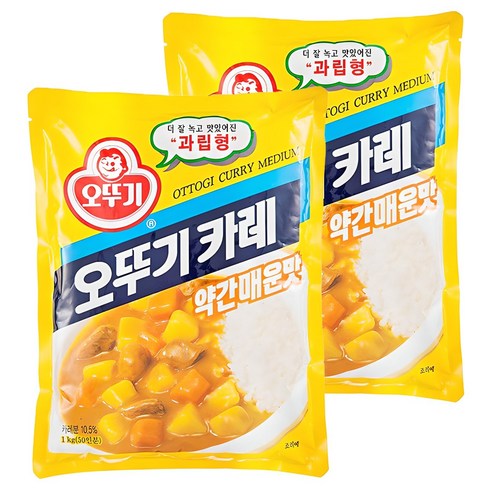 오뚜기 카레 과립형 약간매운맛, 1kg, 2개 1kg × 2개, 개당 중량 × 수량 섬네일