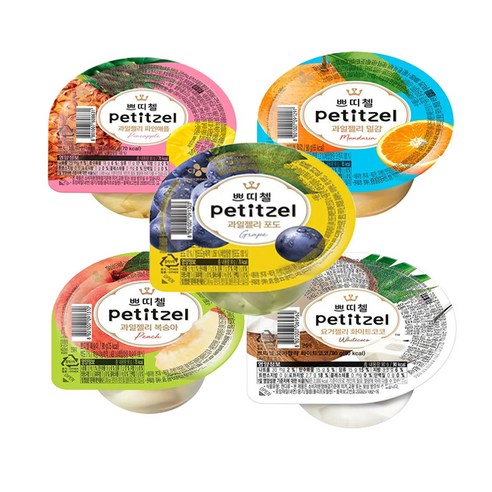 [OKㅣ강추] 쁘띠첼 과일젤리 어린이 간식세트 5종 15개(개당210g) [OKNOWㅣ추천상품]