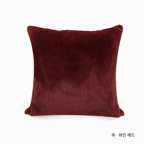 대외 무역 공장 직접 판매 북유럽 간단한 단색 토끼 모피 플러시 베개 국경 뜨거운 판매 홈 침실 베개 커버, 50*50cm 코어, 와인 레드