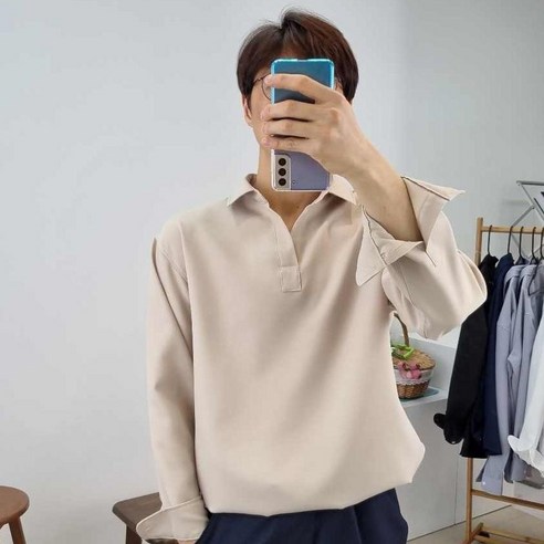 포고티 욕심쟁이 간절기 반오픈셔츠