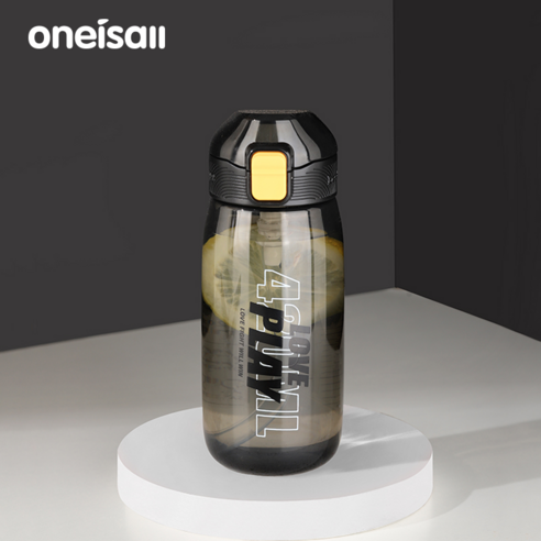 ONEISALL 빨대플라스틱컵 대용량 물컵 다용도 주전자 다색선택가능 1개, 블랙 420ml