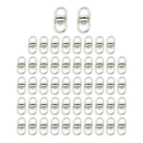 8자 회전고리 DIY 부자재 연결고리, 50개, 실버