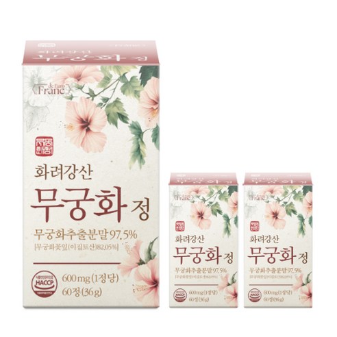 화려강산 무궁화 정 [97.5%] 식약청인증 HACCP, 3개, 60정