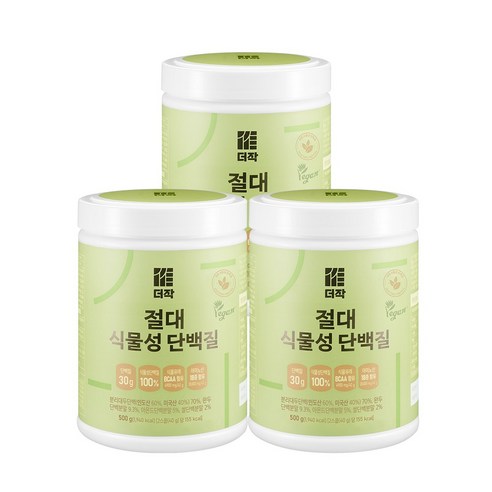 더작 절대 식물성 단백질, 500g, 3개