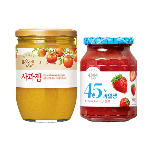 복음자리 사과잼 620g +45도 딸기잼 350g 딸기쨈500g+사과쨈500g+블루베리쨈500g Best Top5