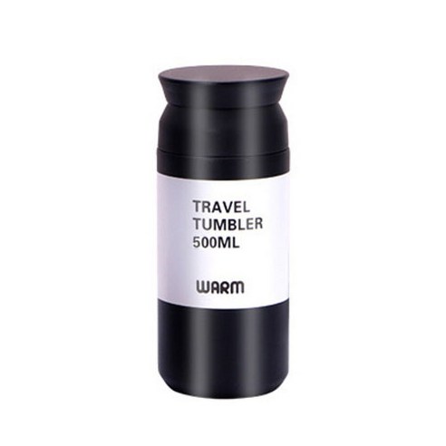주부공식 진공 보온 보냉 스텐 텀블러, 블랙, 500ml