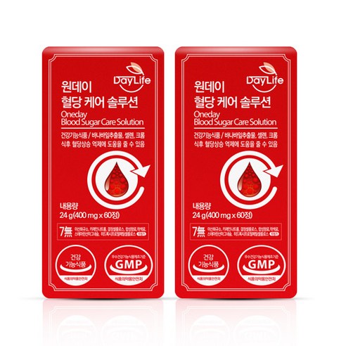원데이 혈당 케어 솔루션, 2병, 60정