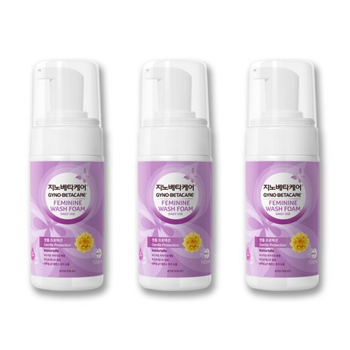 지노베타케어 페미닌 워시 폼 데일리 유즈 여성청결제 이모르뗄, 100ml, 3개