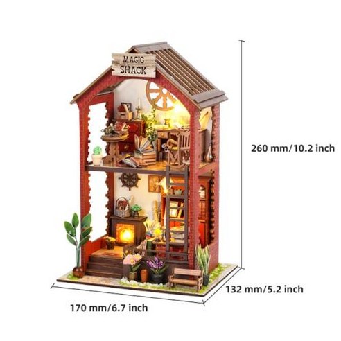 북눅 책장꾸미기 책DIY 목제 웨딩 DIY 책 구석 키트 미니어처 인형 집 3D 퍼즐 조립 빌딩 모델 책장 삽입 장식 북엔드 선물용, 없음, 11) TC18