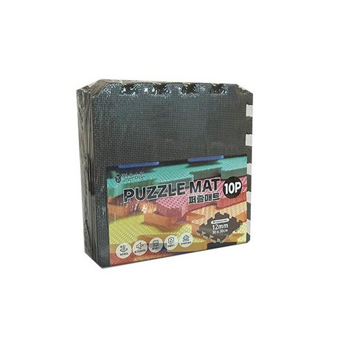 맑은하루 퍼즐매트 민무늬 30 x 30 cm 10p, 브라운