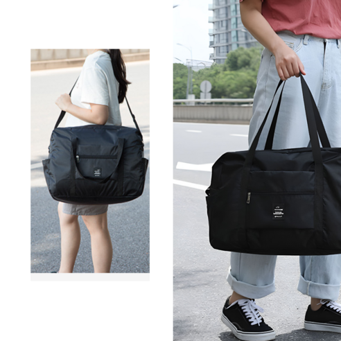 여행과 다목적 활용에 이상적인 플로우샵 캐리어 결합형 보스턴 백