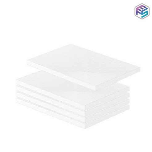 직사각 스티로폼 45cm x 30cm 10T(1cm) EPS 5장 압축스티로폼 스치로폼, 화이트, 1세트