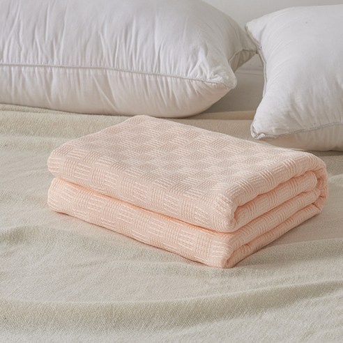 일본식 수건이 순면 거즈 담요 여름 1인용 2인용 낮잠 덮개 담요 에어컨 작은 이불 선물, 옥색