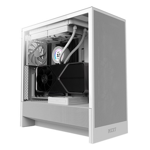 NZXT H5 Flow V2 매트 화이트: 숨 막히는 아름다움과 혁신적인 쿨링 솔루션의 완벽한 조화 nzxt케이스