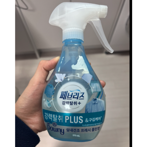 페브리즈 섬유탈취제 용기형 실내건조 프레시 클린향, 370ml, 1개