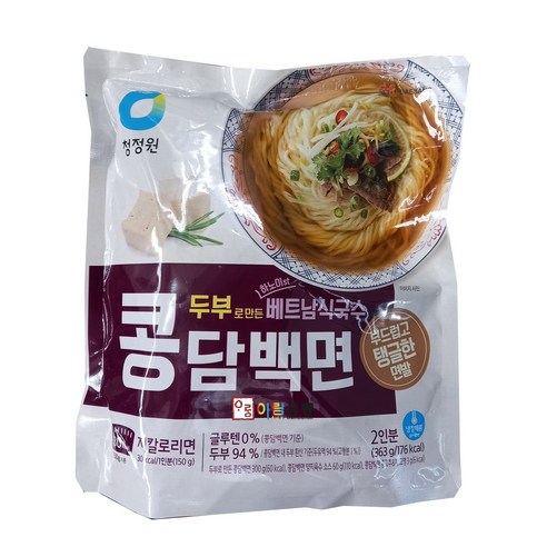 청정원 콩담백면 베트남식국수 363g 두부로 만든 국수 /, 1개
