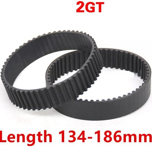 너비 6mm 10mm 2GT 고무 폐쇄 루프 타이밍 벨트 길이 134-172mm GT2 드라이브 벨트 컨베이어 톱니, 140mm