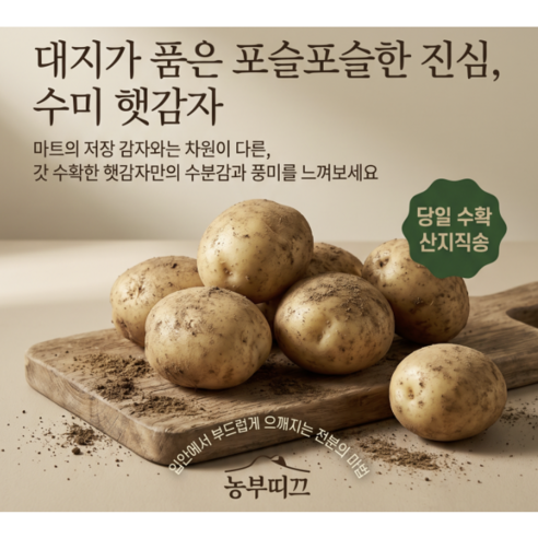 산지에서 바로 보내는 신선함, 포슬포슬 26년 햇 수미감자, 1박스, 햇수미(대)20kg