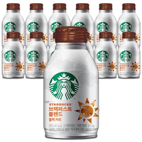 스타벅스 브렉퍼스트 블렌드블랙커피275ml 1박스 24개, 275ml, 9개 Best Top5