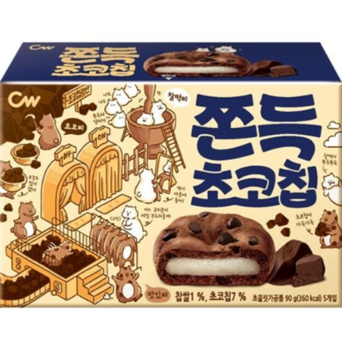 청우식품 쫀득초코칩, 90g, 1개