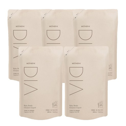 마더케이 유아용 디아 젖병세정제 리필형, 400ml, 5개