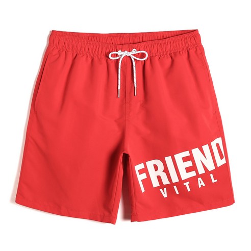 다국적 비치 팬츠 남자 심플한 캐주얼 하수 해변 리조트 알파벳 프린트 반바지 트렌드 반바지
